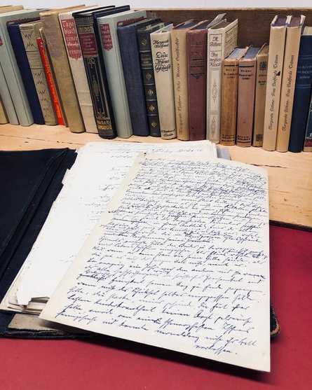 Manuskript-Fragmente von Margarete Böhme. Schleswig-Holsteinische Landesbibliothek, Nachlass Margarete Böhme