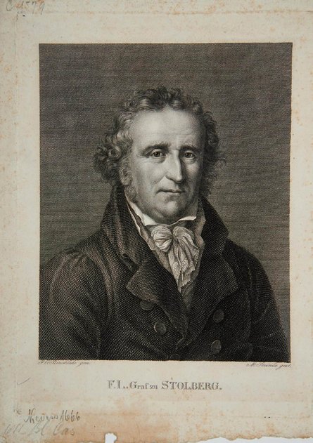 Friedrich Leopold Graf zu Stolberg-Stolberg, Grafik von Johann Christoph Rincklake; Quelle: SHLB 